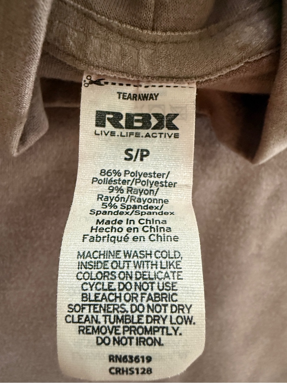 RBX Women’s Small Cowl Neck Pullover Sweatshirt Mauve Taupe Activewear Tunic - Picture 9 of 9
